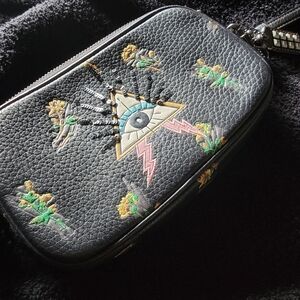 Coach Black Crossbody Bag Embroidery Evil Eye